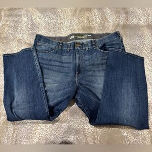 Lee Men's Big & Tall Blue Relaxed Jeans extreme motion MVP straight 50x30